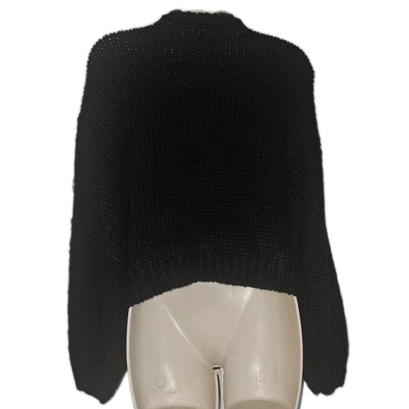 Luna Ivy 3D Smiles Cardigan Sweater Chunky Knit Size S Oversized Kidcore Happy - Picture 2 of 6